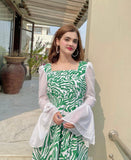 GREEN ZEBRA DRESS