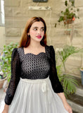 CHIC BLACK AND WHITE DRESS