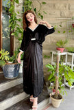 BLACK VELVET KAFTAN