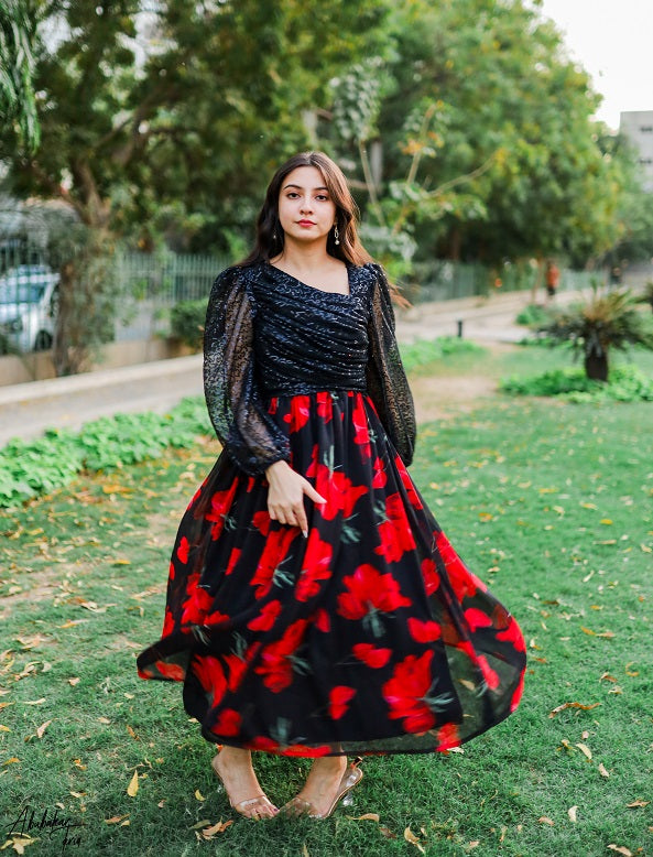 BLACK ROSE DRESS