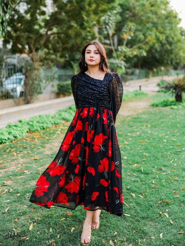 BLACK ROSE DRESS