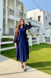 ROYAL BLUE STRIPE VELVET