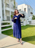 ROYAL BLUE STRIPE VELVET