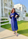 ROYAL BLUE STRIPE VELVET
