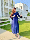 ROYAL BLUE STRIPE VELVET