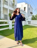 ROYAL BLUE STRIPE VELVET