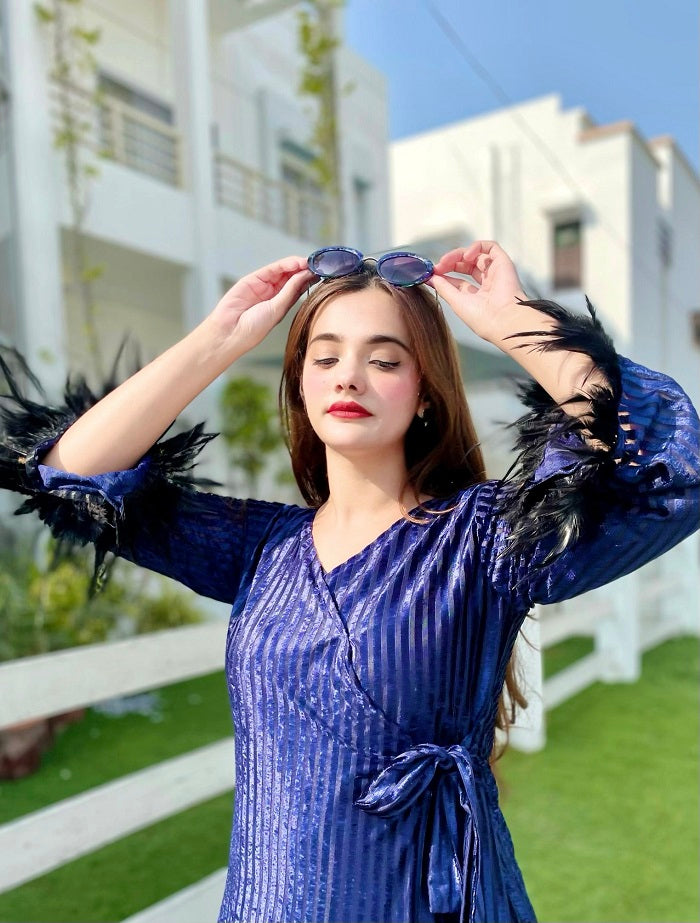 ROYAL BLUE STRIPE VELVET