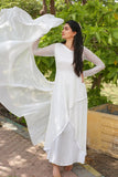 WHITE SEQUENCE FROCK