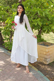 WHITE SEQUENCE FROCK