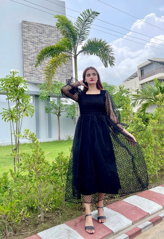 POLKA DOTS SQUARISH FROCK