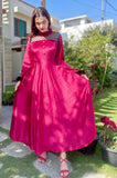 MAROON VELVET FROCK