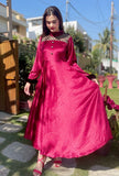 MAROON VELVET FROCK