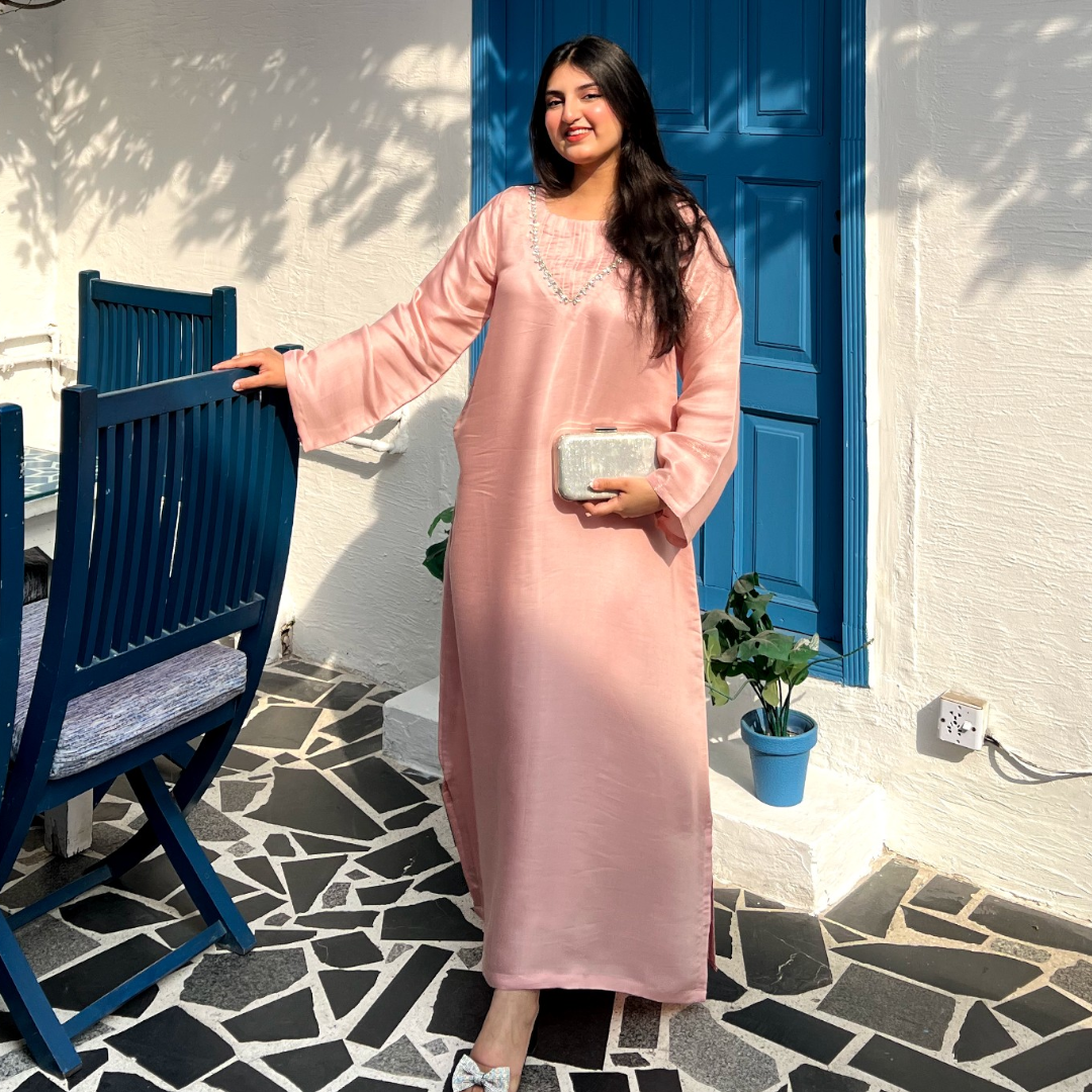 PRETTY ADIRE STRAIGHT KAFTAN DRESS