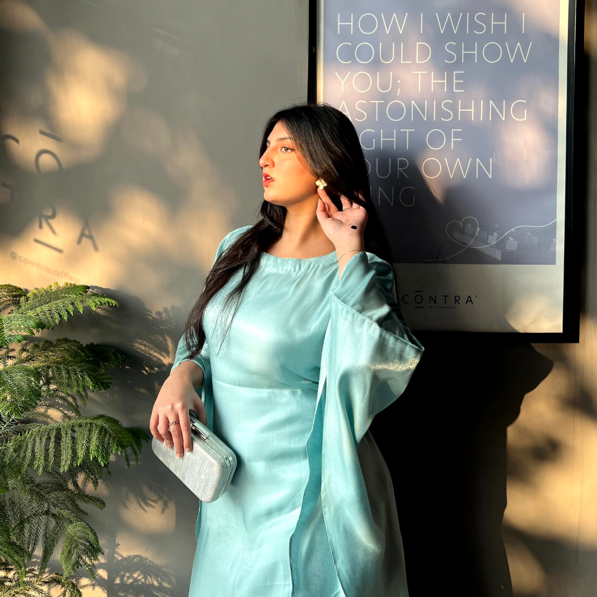 GLIMMER LAVA  BUTTERFLY KAFTAN DRESS