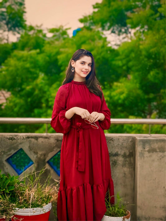 MAROON URBANIC DRESS