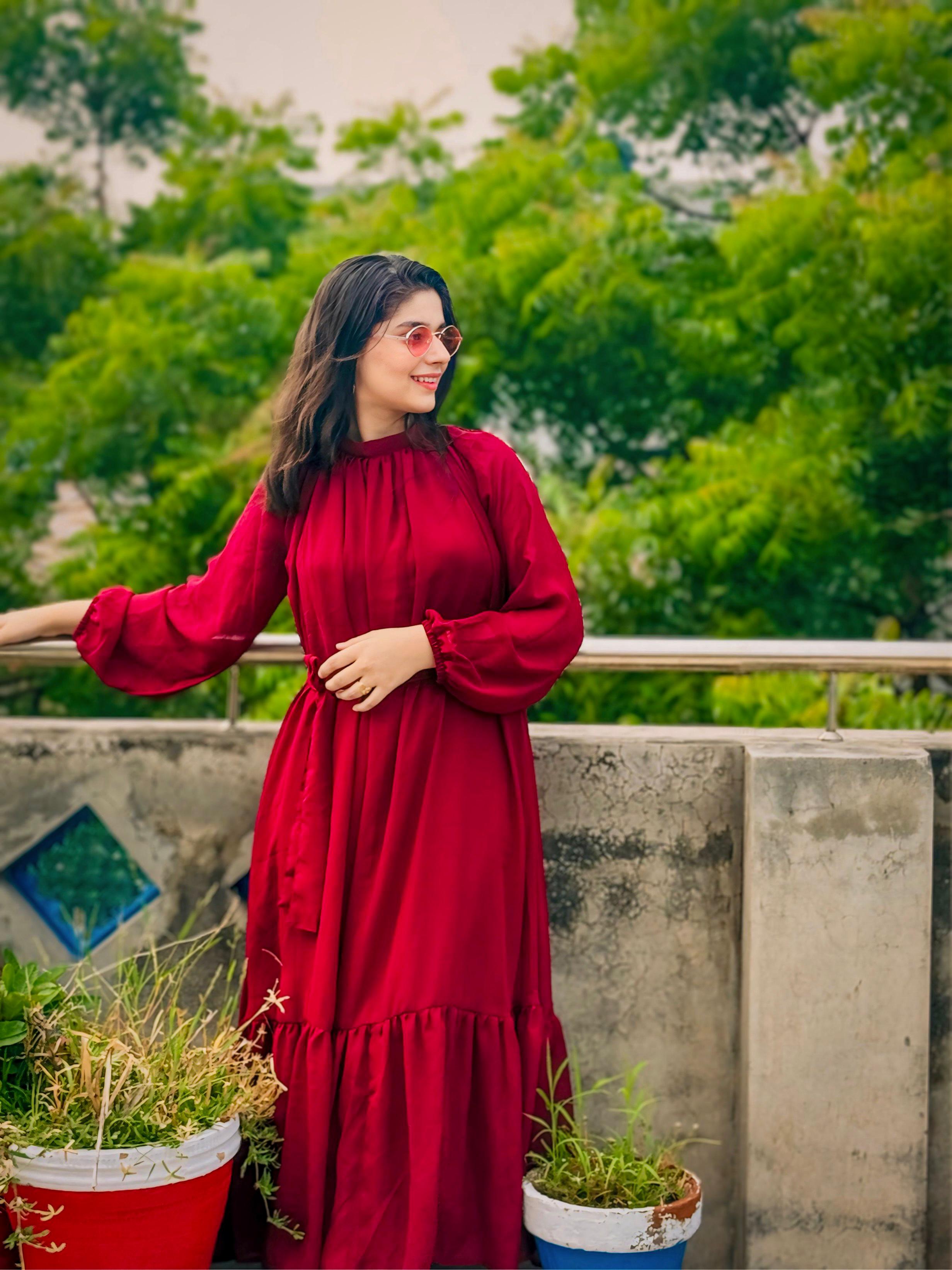 MAROON URBANIC DRESS