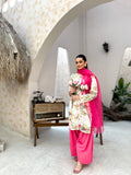 FARSHI FLAMINGO CUTWORK DRESS