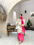 FARSHI FLAMINGO CUTWORK DRESS