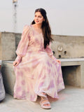 TIE DYE SEQUINS DRESS