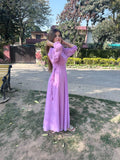 LILAC SIDE KNOT DRESS