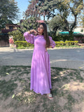 LILAC SIDE KNOT DRESS