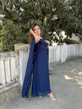 NAVYBLUE CHIFFON CAPE SHAWAL