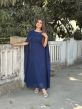 NAVYBLUE CHIFFON CAPE SHAWAL