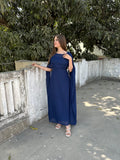 NAVYBLUE CHIFFON CAPE SHAWAL