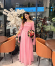 PINK PLEATED LONG SLEEVES