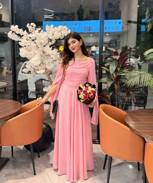 PINK PLEATED LONG SLEEVES