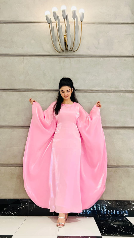 PINK SHEESHA SILK KAFTAN