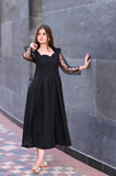 BLACK POLKA DOTS SLEEVES