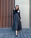BLACK VELVET DRESS