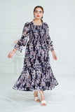 NAVYBLUE SQAURISH FLORAL