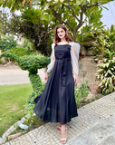 TWO TONE FRONT PLATTED DRESS