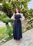 TWO TONE FRONT PLATTED DRESS
