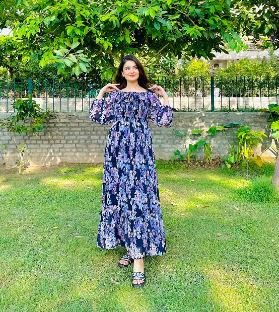 FRENCH NAVY BLUE DRESS