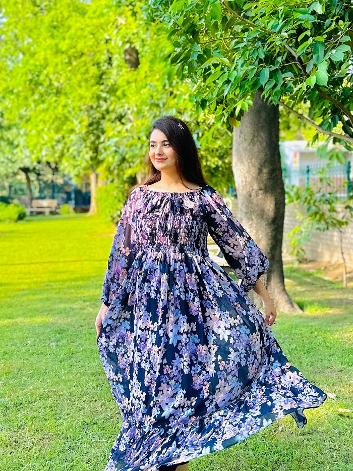 FRENCH NAVY BLUE DRESS