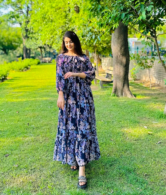 FRENCH NAVY BLUE DRESS